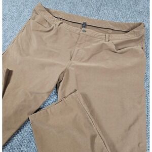 Lululemon ABC Classic Fit Pant 46 Brown Tan Warpstreme LM5ABPS Mens Trousers